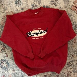 Vintage University of Maryland Terrapins Red Crewneck Sweatshirt